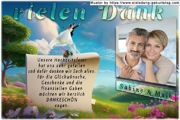 Dankeskarte Hochzeit 03