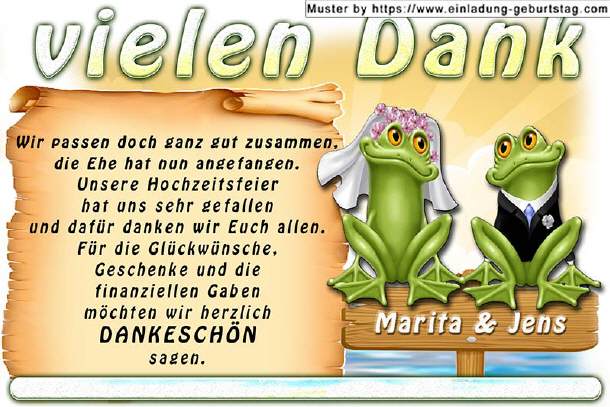 Dankeskarte Hochzeit 08