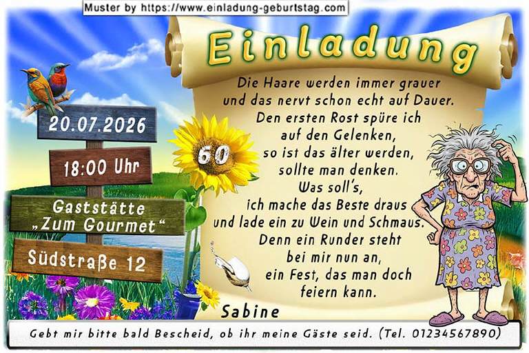Lustige Einladungen Zum Runden Geburtstag Geburtstagseinladungen mal anders - witzig und originell